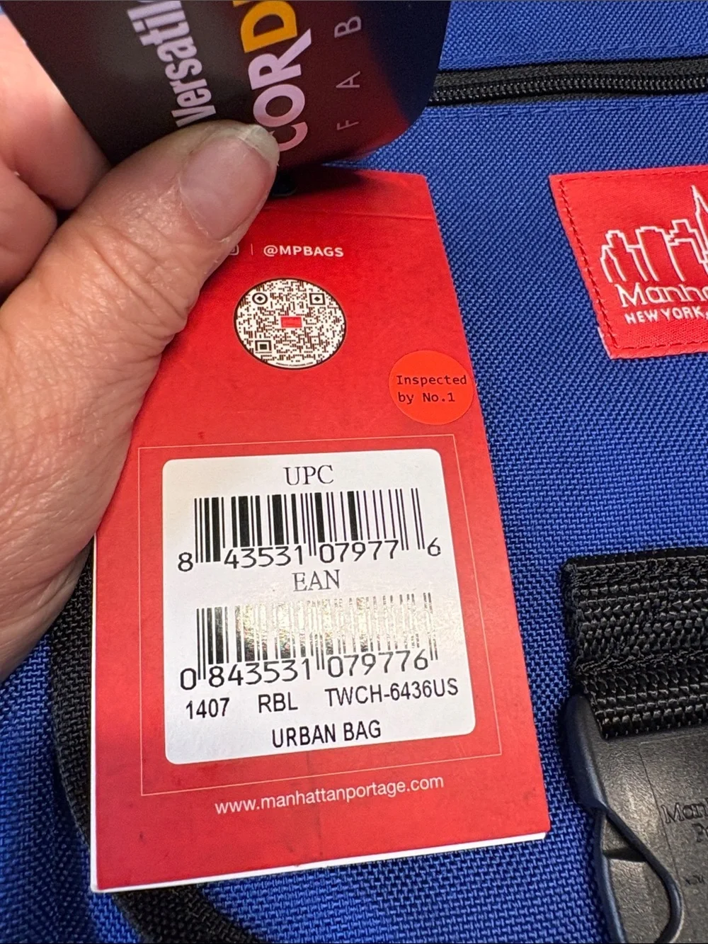 Manhattan Portage Blue Compact Messenger Crossbody Bag